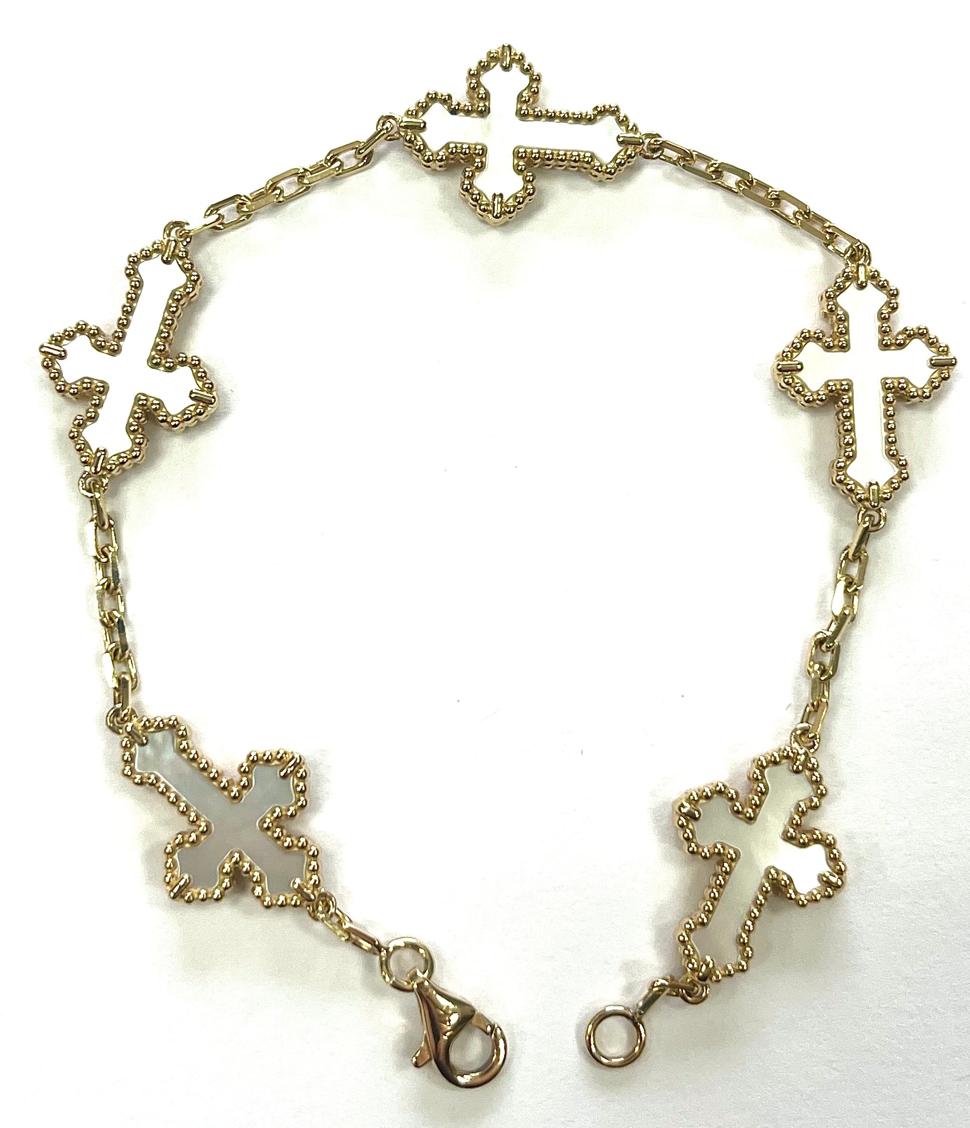 Cross Bracelet in 14k Solid Gold