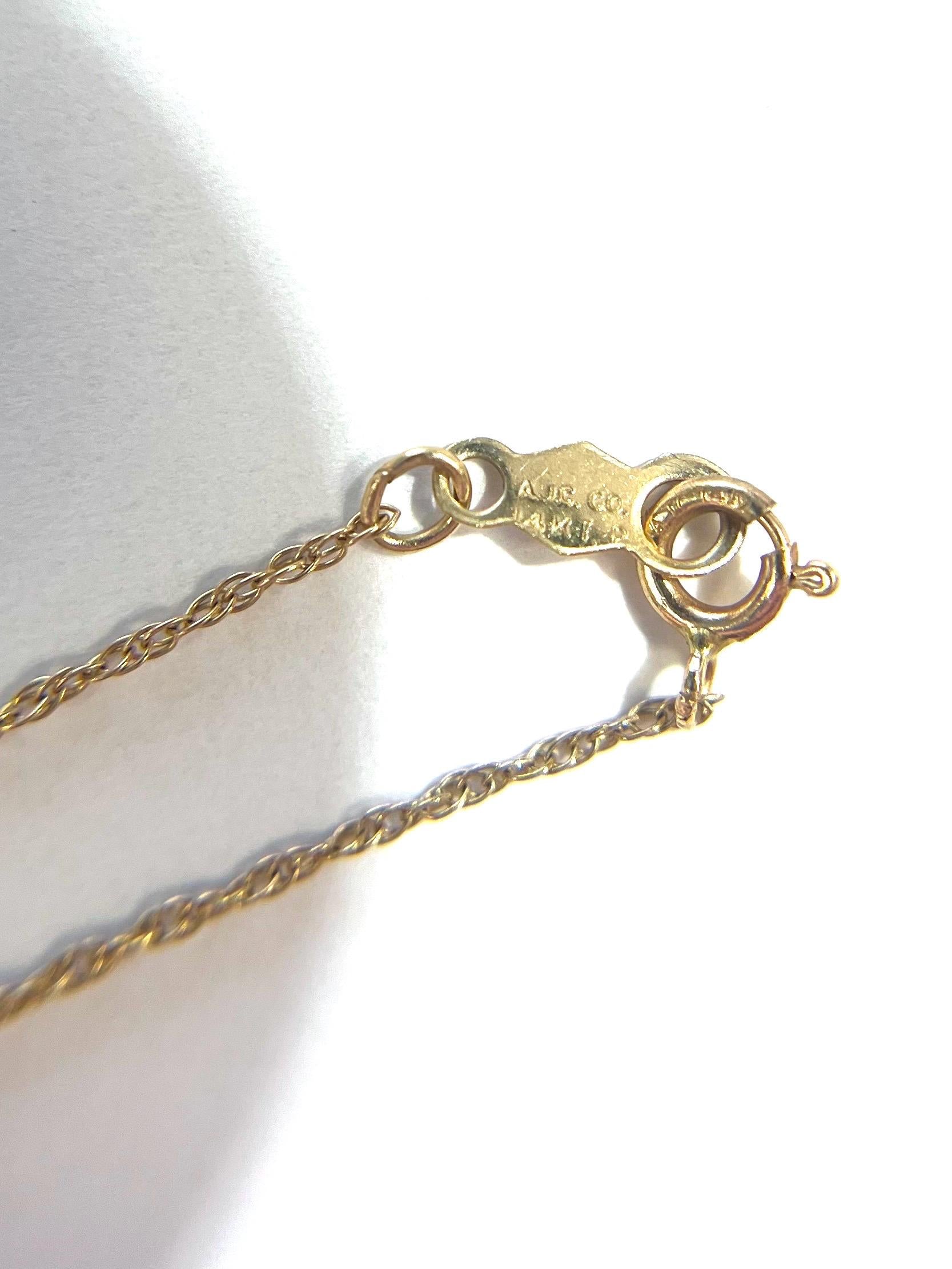 14k Yellow Gold Citrine and Ruby Eye Duck Charm w/ 18” Cable Chain Necklace 3.2 grams