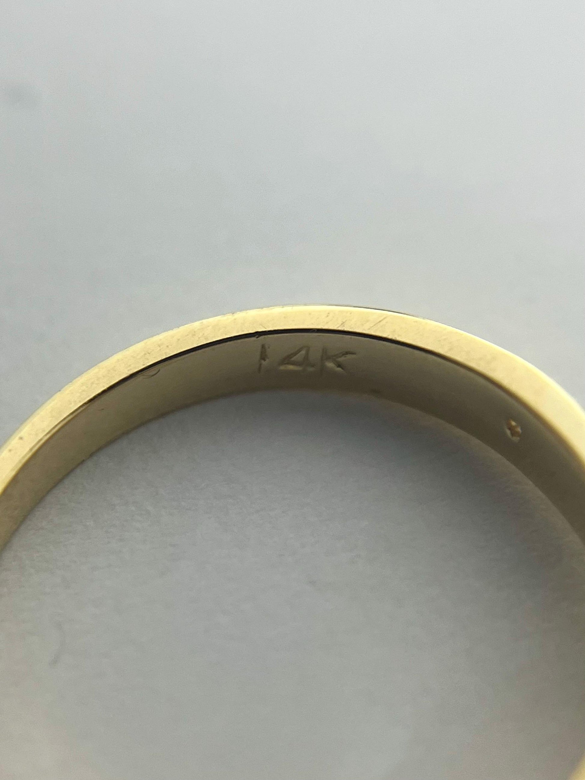 Diamond Wedding Ring Set - 14k Yellow Gold Size 4.5 Band .10ctw Diamonds VINTAGE
