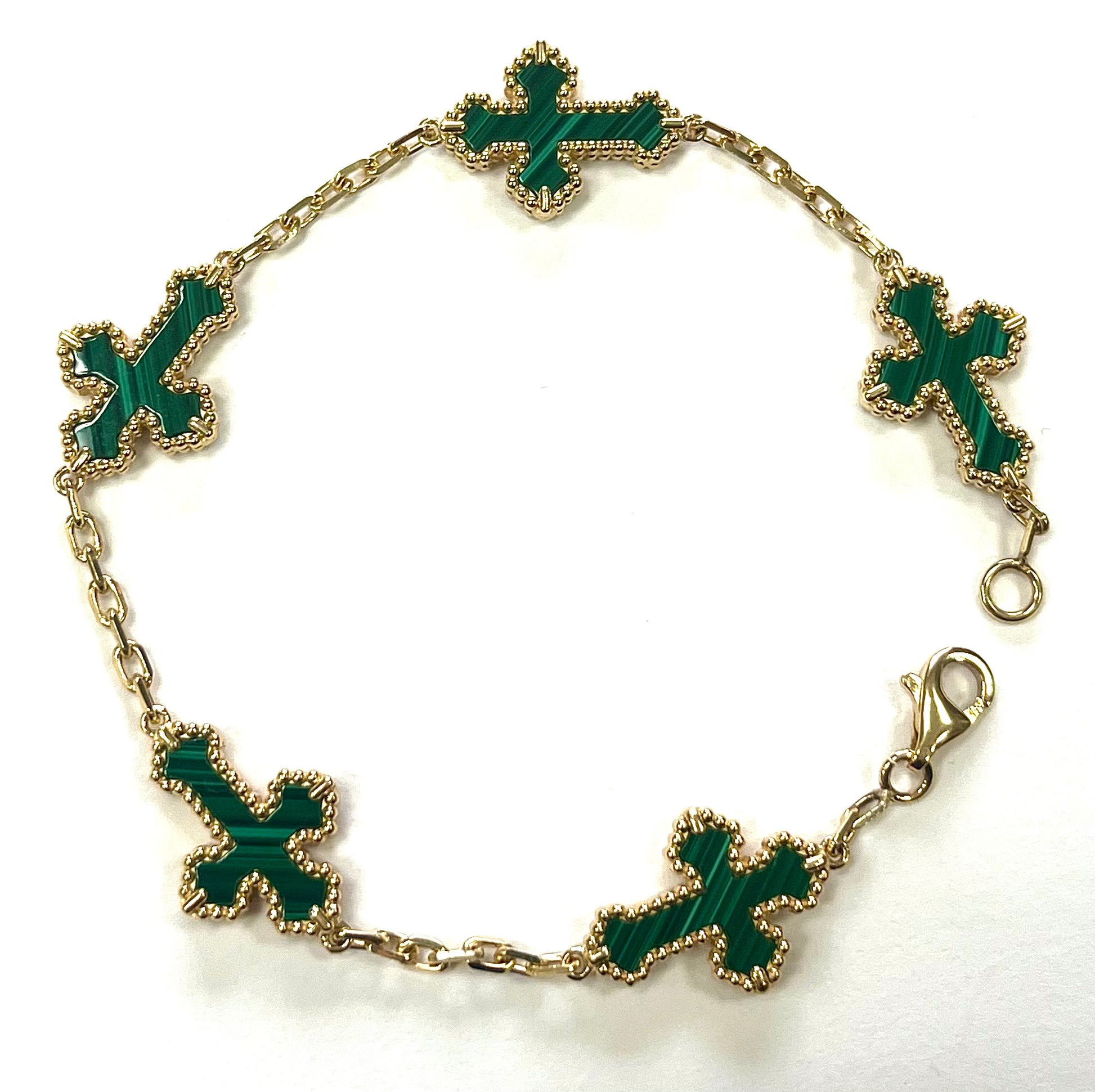 Cross Bracelet in 14k Solid Gold