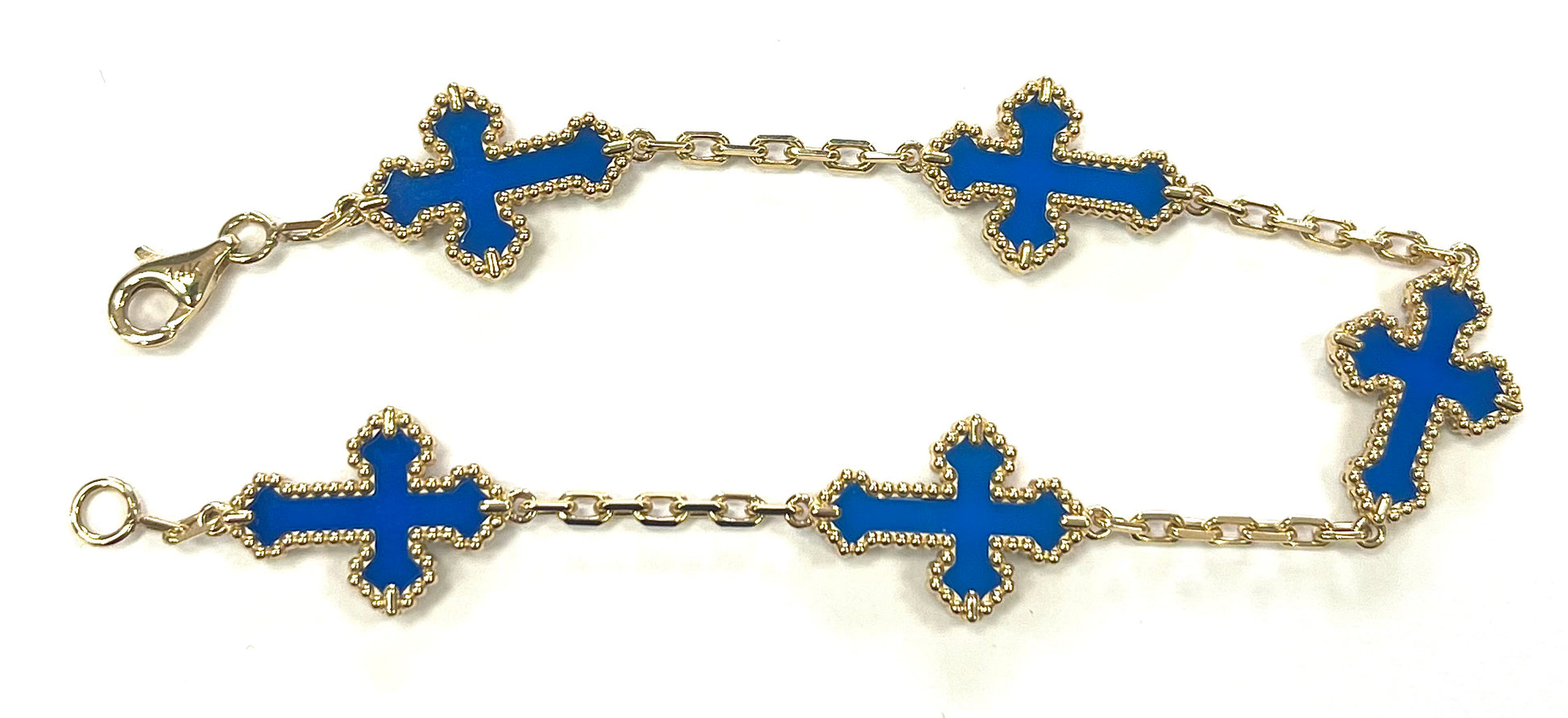 Cross Bracelet in 14k Solid Gold