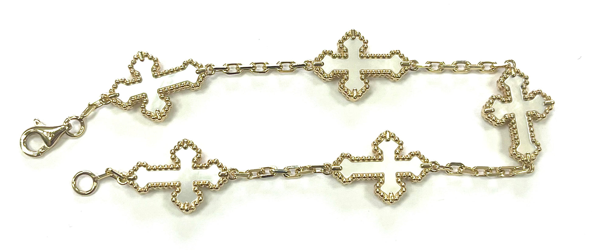 Cross Bracelet in 14k Solid Gold