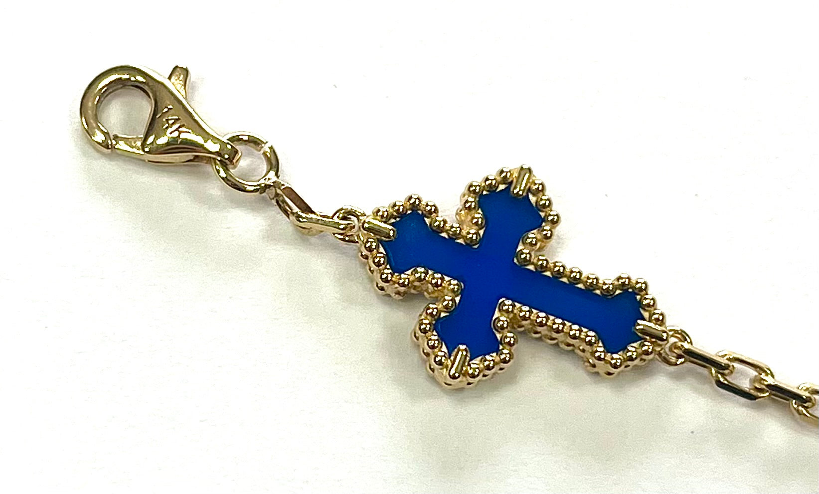 Cross Bracelet in 14k Solid Gold