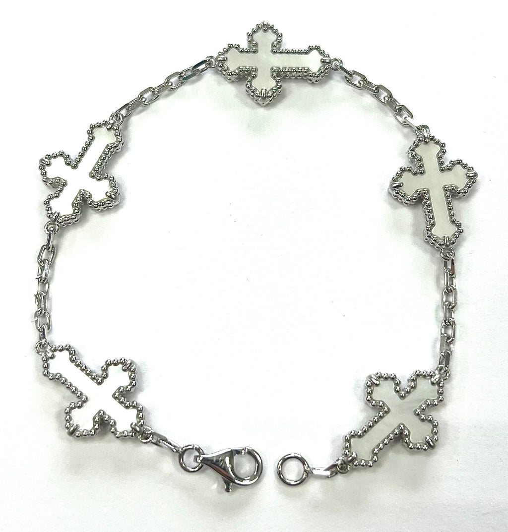 Cross Bracelet in 14k Solid Gold