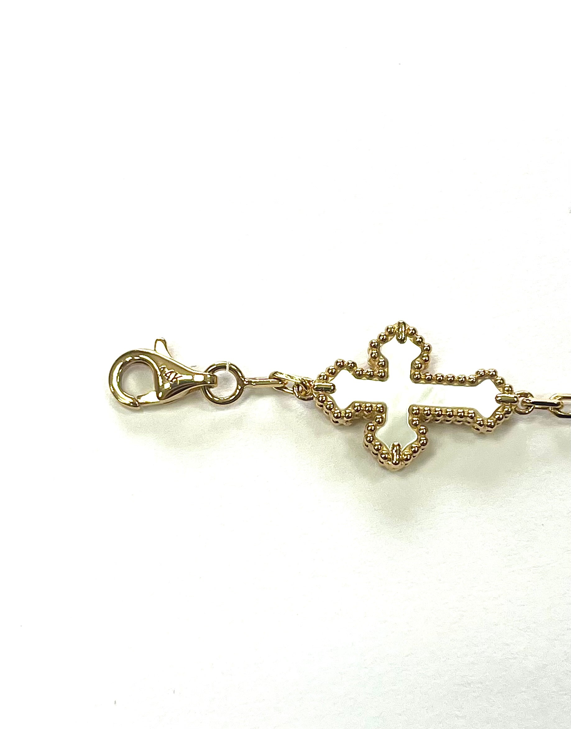 Cross Bracelet in 14k Solid Gold